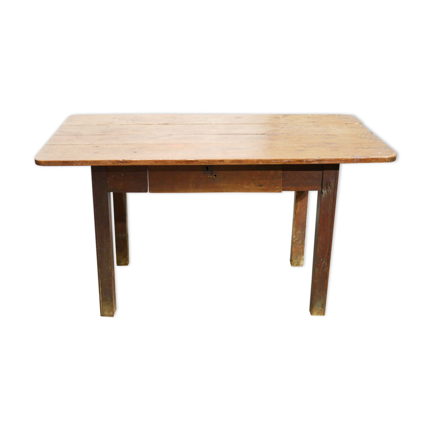 Vintage wooden farmhouse dining table