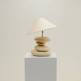 Large Pebble table lamp by François Chatain, 1980s France.