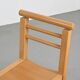 Solid beech chairs with log backs, French work, 1980