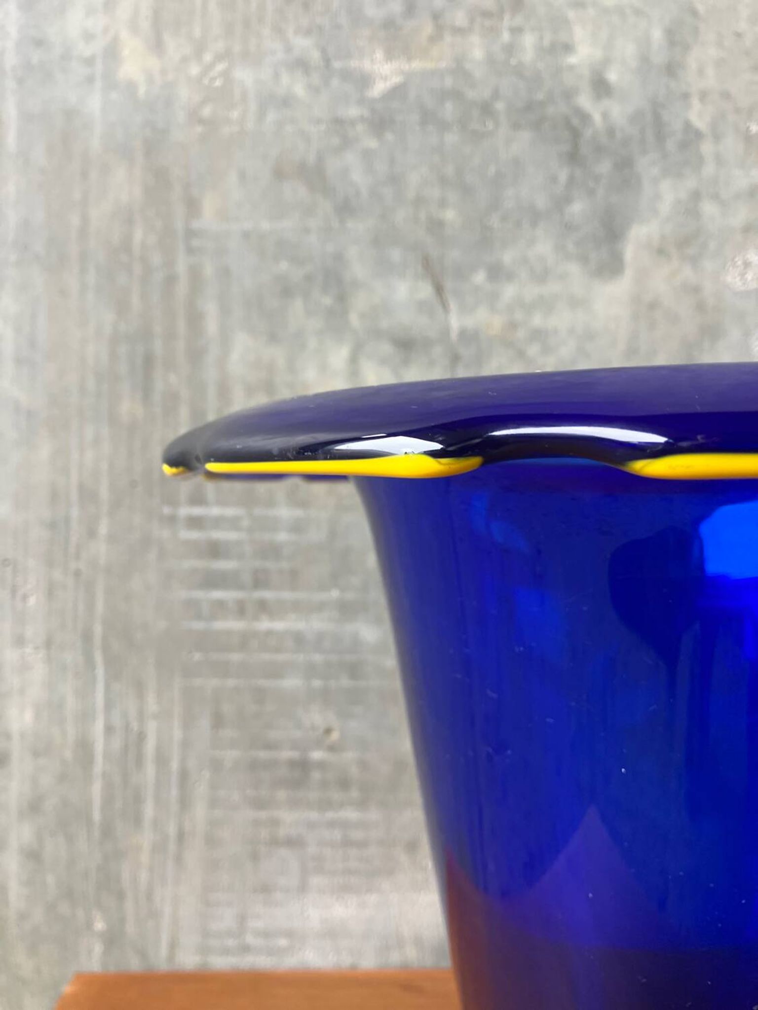 Large blue Murano glass vase 1960s
