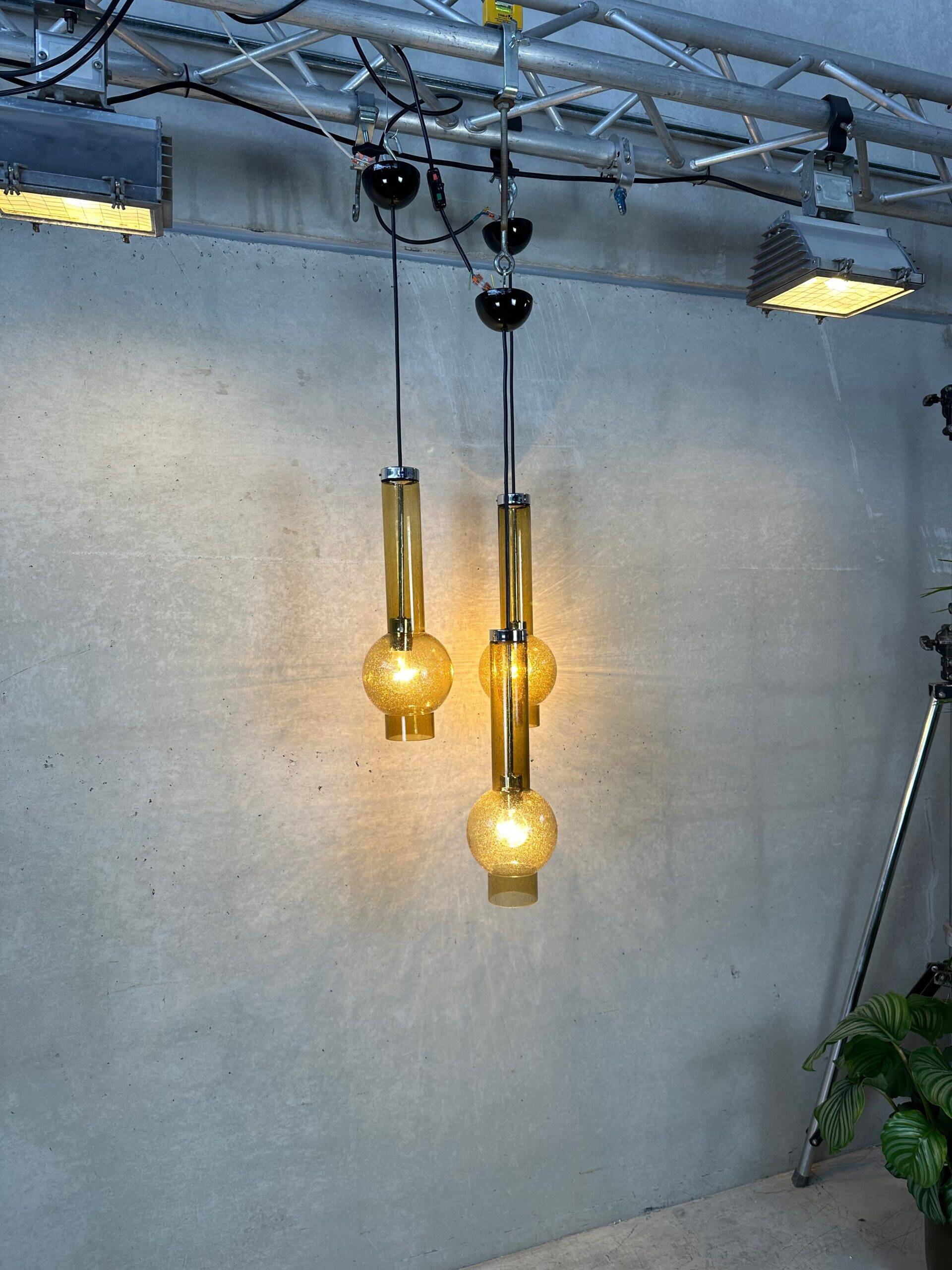 3x Staff Leuchten vintage pendant lamps