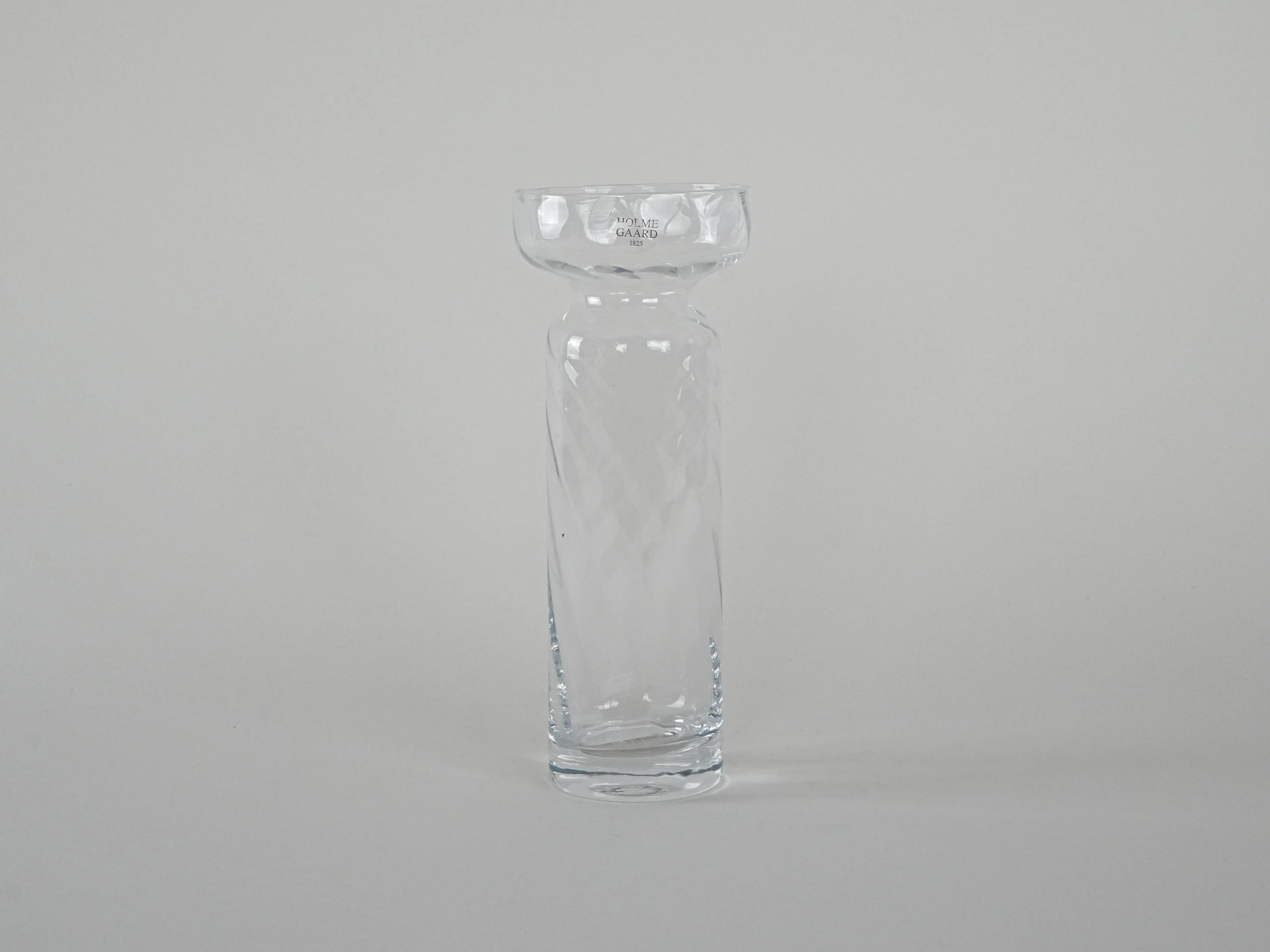 Glass vase, Danish design, 1970s, manufacturer: Holmegaard