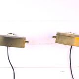 Pair of brass wall lights, Lita, France, 1970s