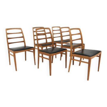 Set of 6 Scandinavian oak chairs "Reno", Bodafors, Sweden, 1960