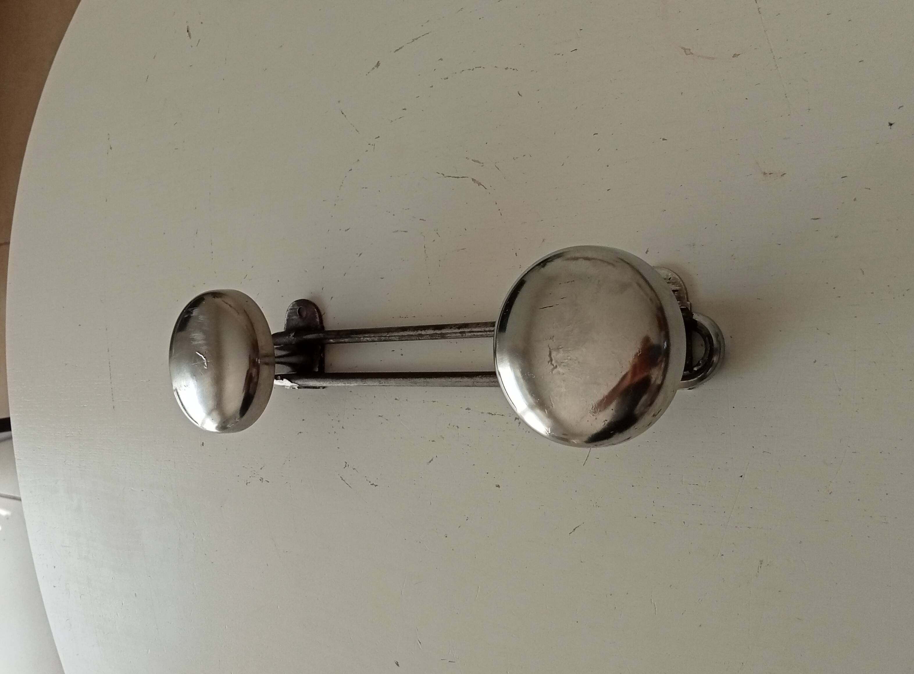 Vintage chrome wall coat rack from the 60s/70s