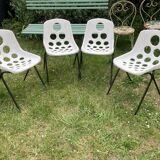 Four. 70s chairs indoor or outdoor.