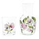 Carafe et gobelet aux pois de senteur