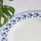 Ensemble de 9 assiettes plates, saint Amand, Bleuets, terre de fer