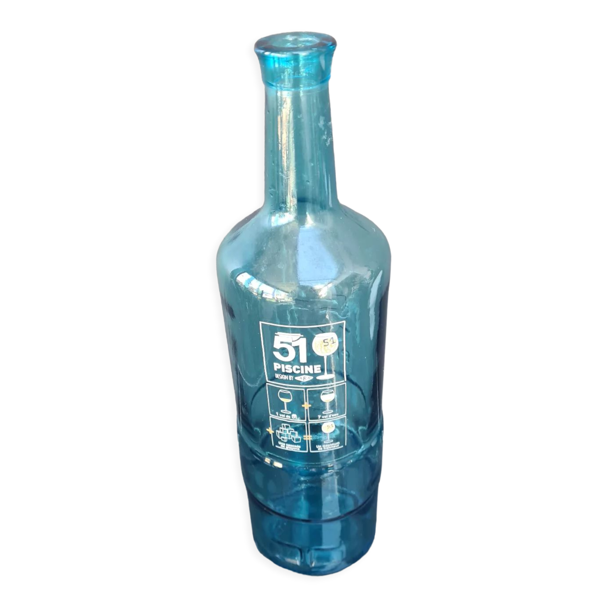 Pastis 51 bottle: Pool blue