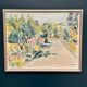 Swedish Oil on Canvas “Landscape” by Lena Jenny Malmajo,Vintage & Framed 46×37cm