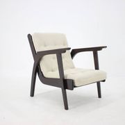 Fauteuil en chêne design des années 1960, Tchécoslovaquie