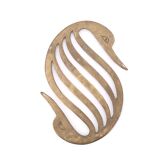 Brass swan trivet, 1960s