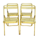 4 folding chairs in Plichaise metal from the Souvignet brand, 60s