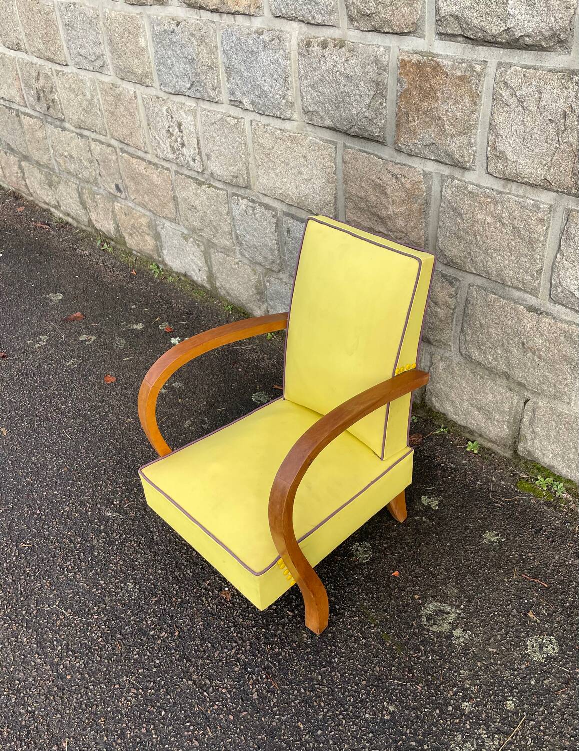 Vintage wooden children's armchair