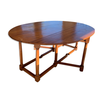 Oval table walnut wood