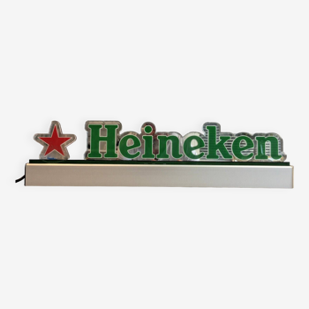 Enseigne publicitaire lumineuse officielle heineken collector vintage design