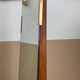 Miroir art-déco psyché, chêne et laiton, France 1930