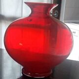 Large blown glass vase Onlylux 30 cm Italian design