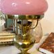 Lampe vintage rose et dorée
