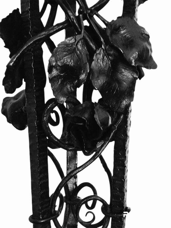 Wrought iron floor lamp, 170 cm, Art Deco work circa 1920