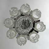 Carlo Nason Postmodern Italian Murano Glass Chandelier for Mazzega, 1970s