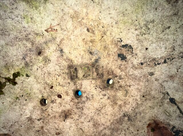 vintage cement gardener cauldron or pot