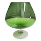 Empoli green large cognac glass shape vase 1960s