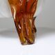 Antique tripodal opaline vase, enamelled, 19th-20th century Victorian style.