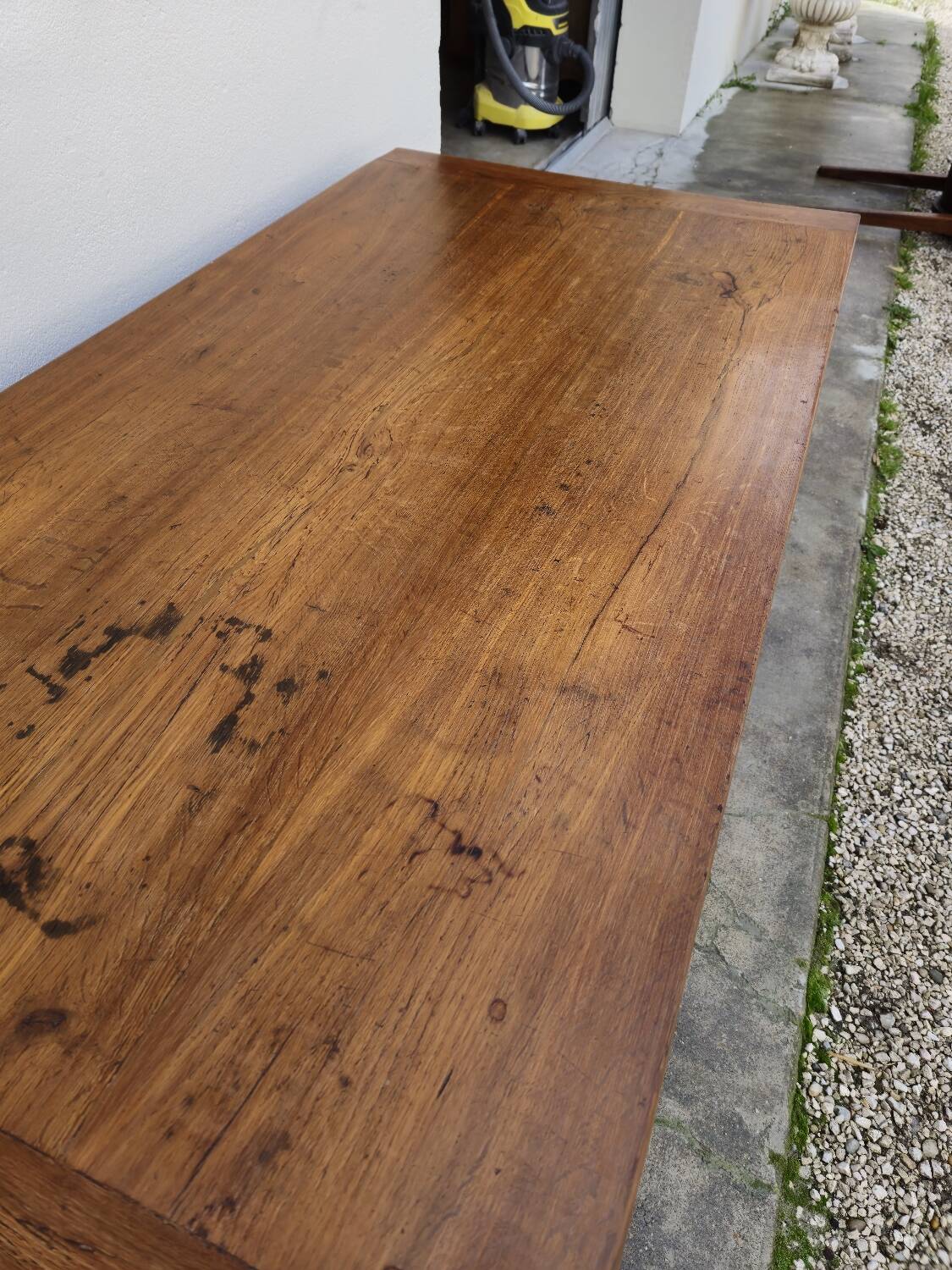 Antique rustic farmhouse table made in the 1900s - 1.54m