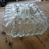Applique/ plafonnier ancien en verre moulé