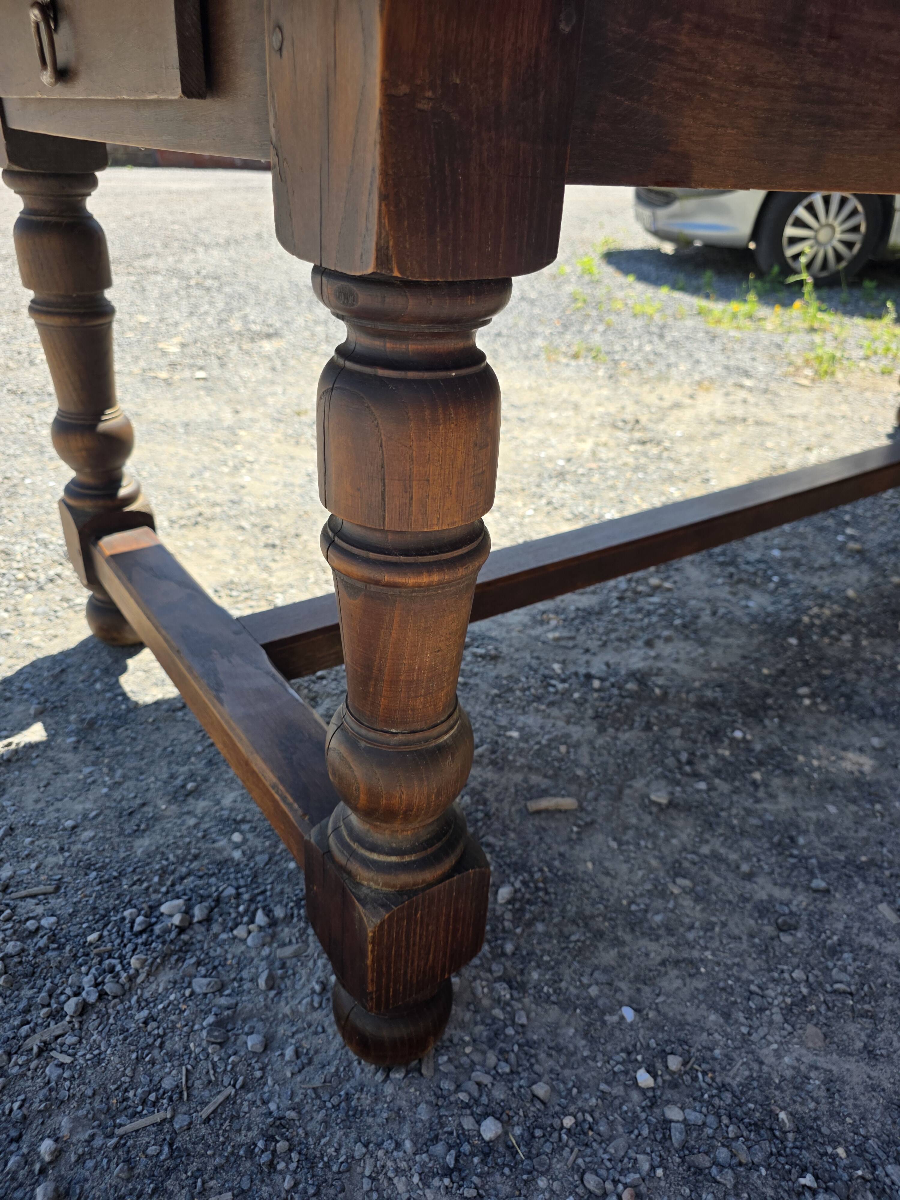 Table de ferme en chêne massif,  250 × 87cm