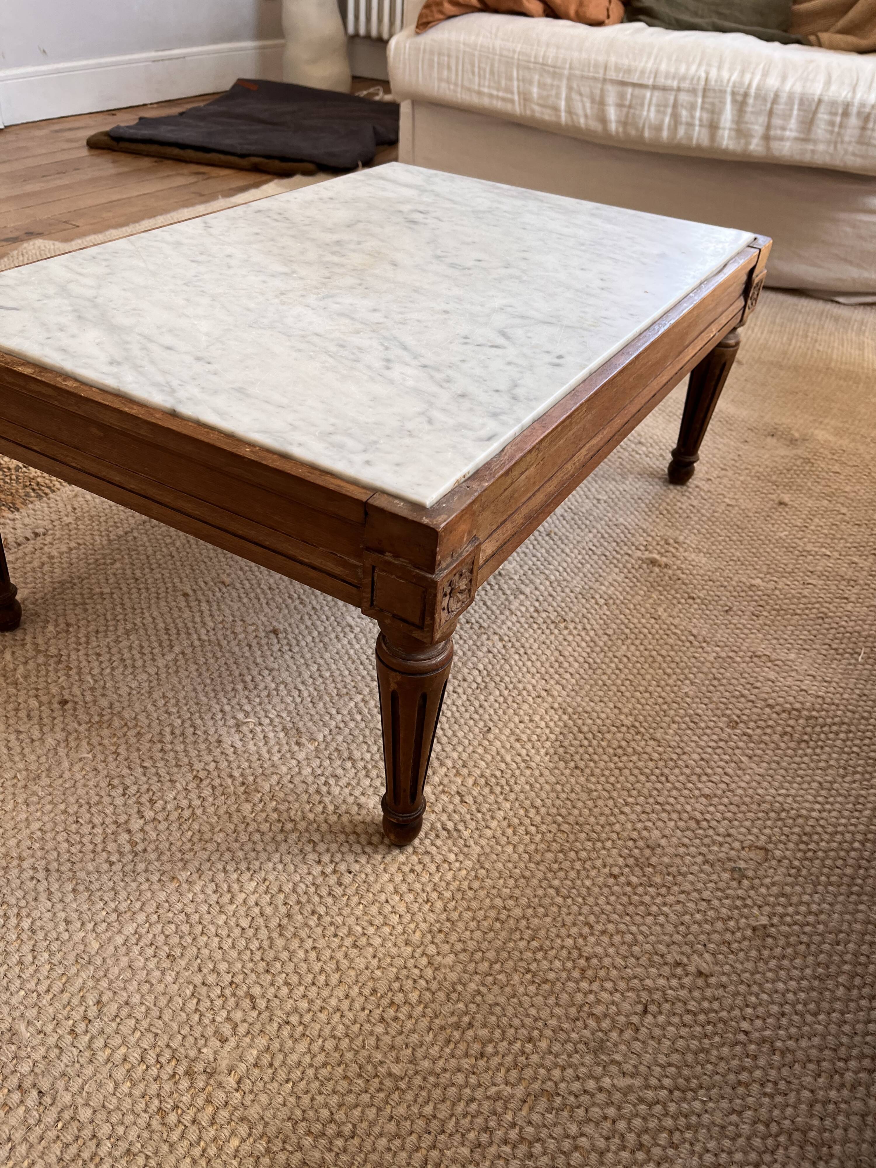Marble coffee table