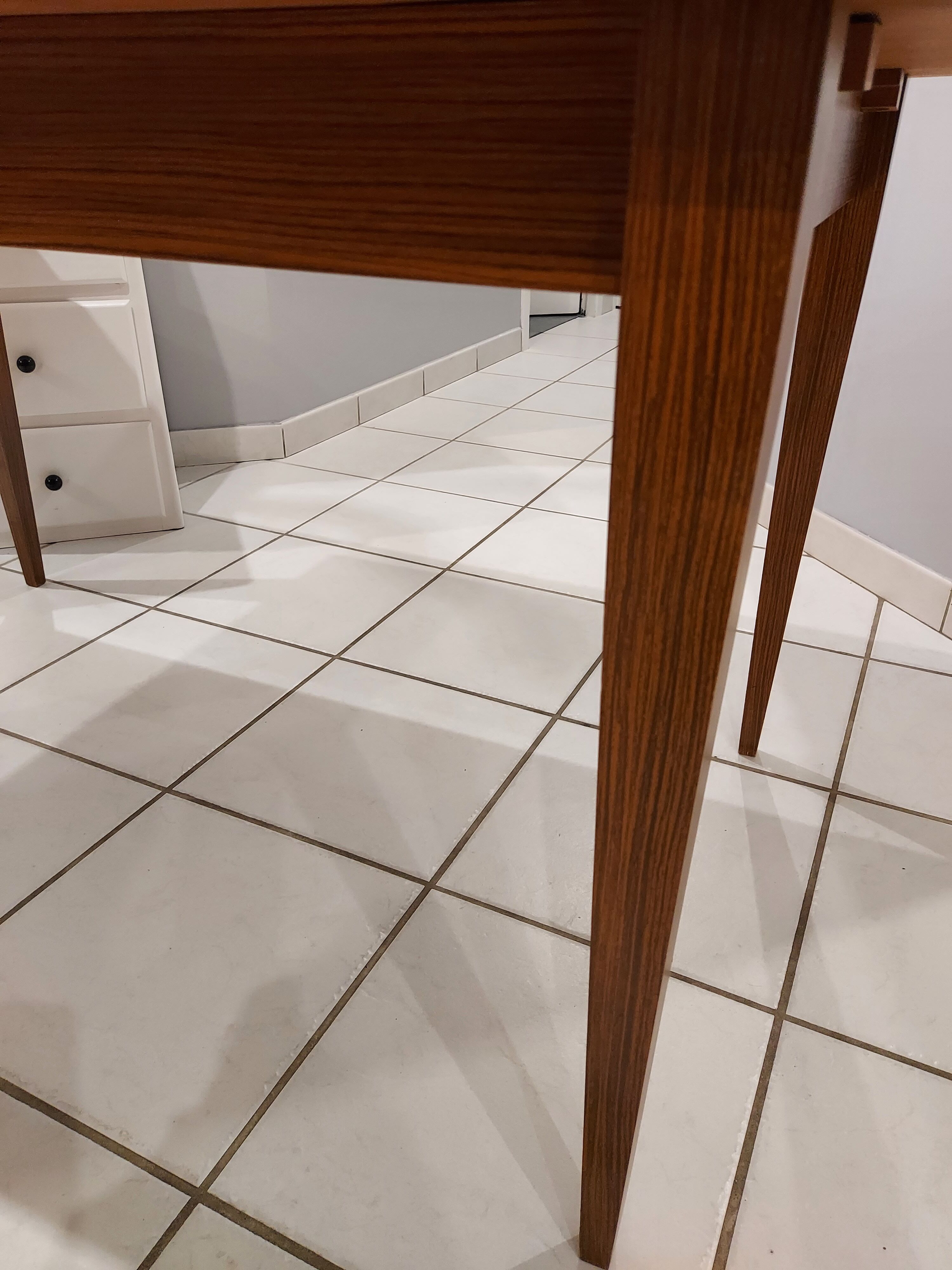 Rectangular dining table veneer rosewood vintage 1970s