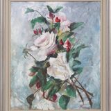Original Oil on Canvas – “Flower Still Life” By M. Hellberg