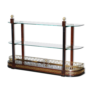 Versace console library in mahogany and brass
