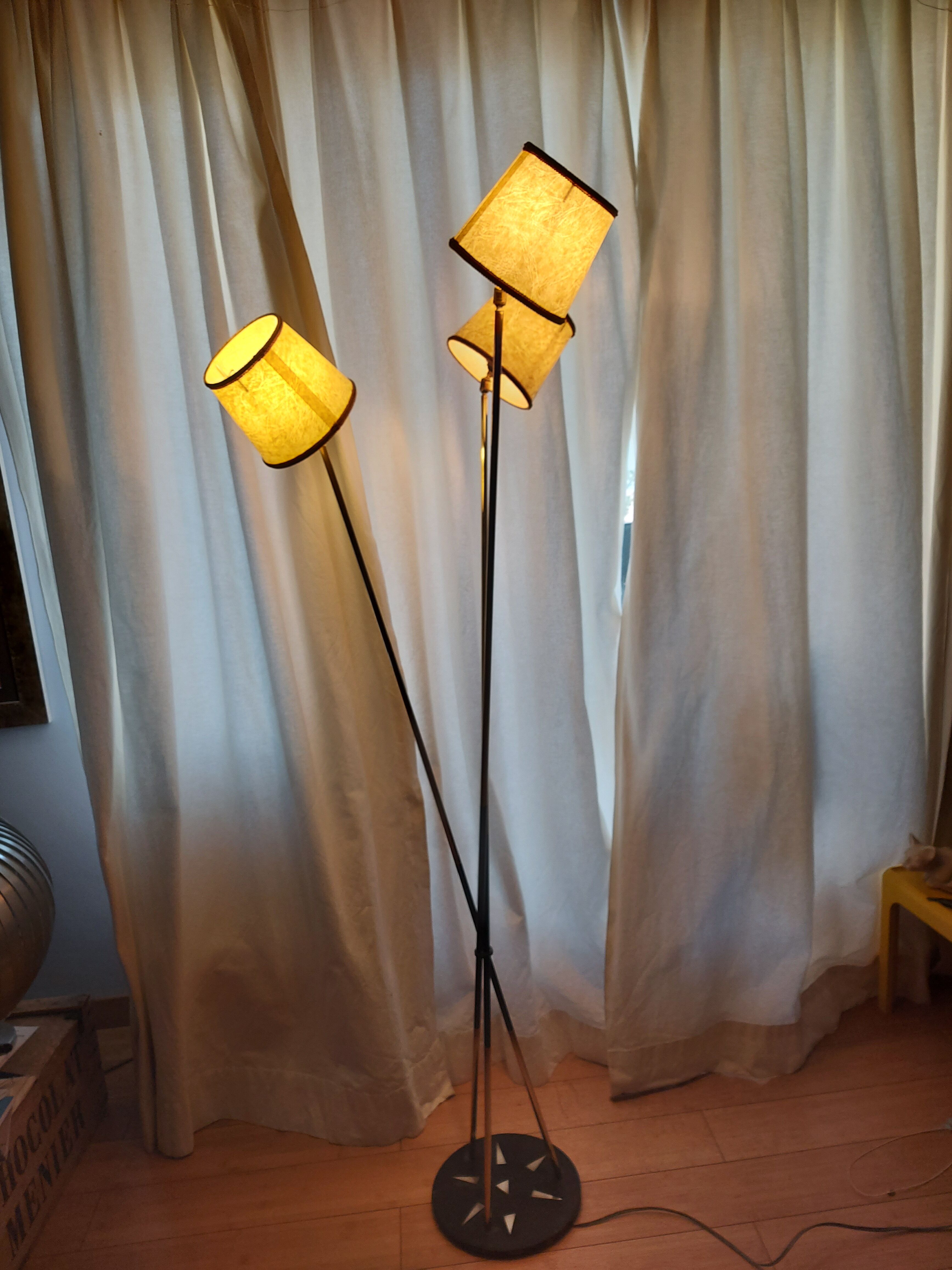 Arlus 3-Light Brass Designer Floor Lamp