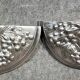 Pair of Art Deco style wall sconces in silvered plaster
