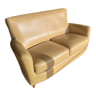 Sofa 2 places camel leather brand DUVIVIER