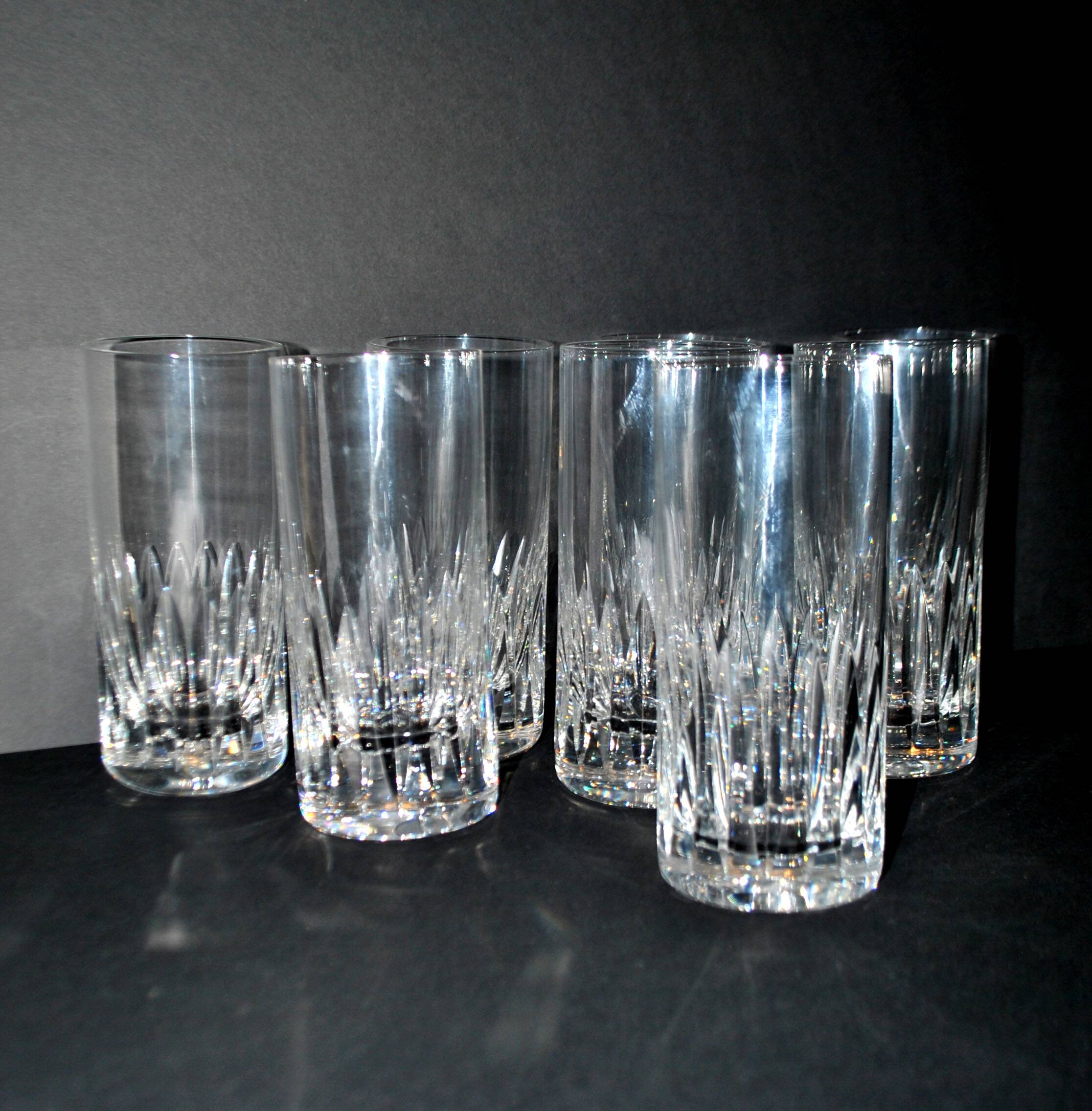 Set of 8 AVIGNON juice or whisky longdrink glasses in Saint-Louis crystal 16cm Ht