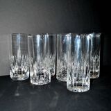 Set of 8 AVIGNON juice or whisky longdrink glasses in Saint-Louis crystal 16cm Ht