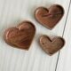 Set de 3 coupelles cœur en bois