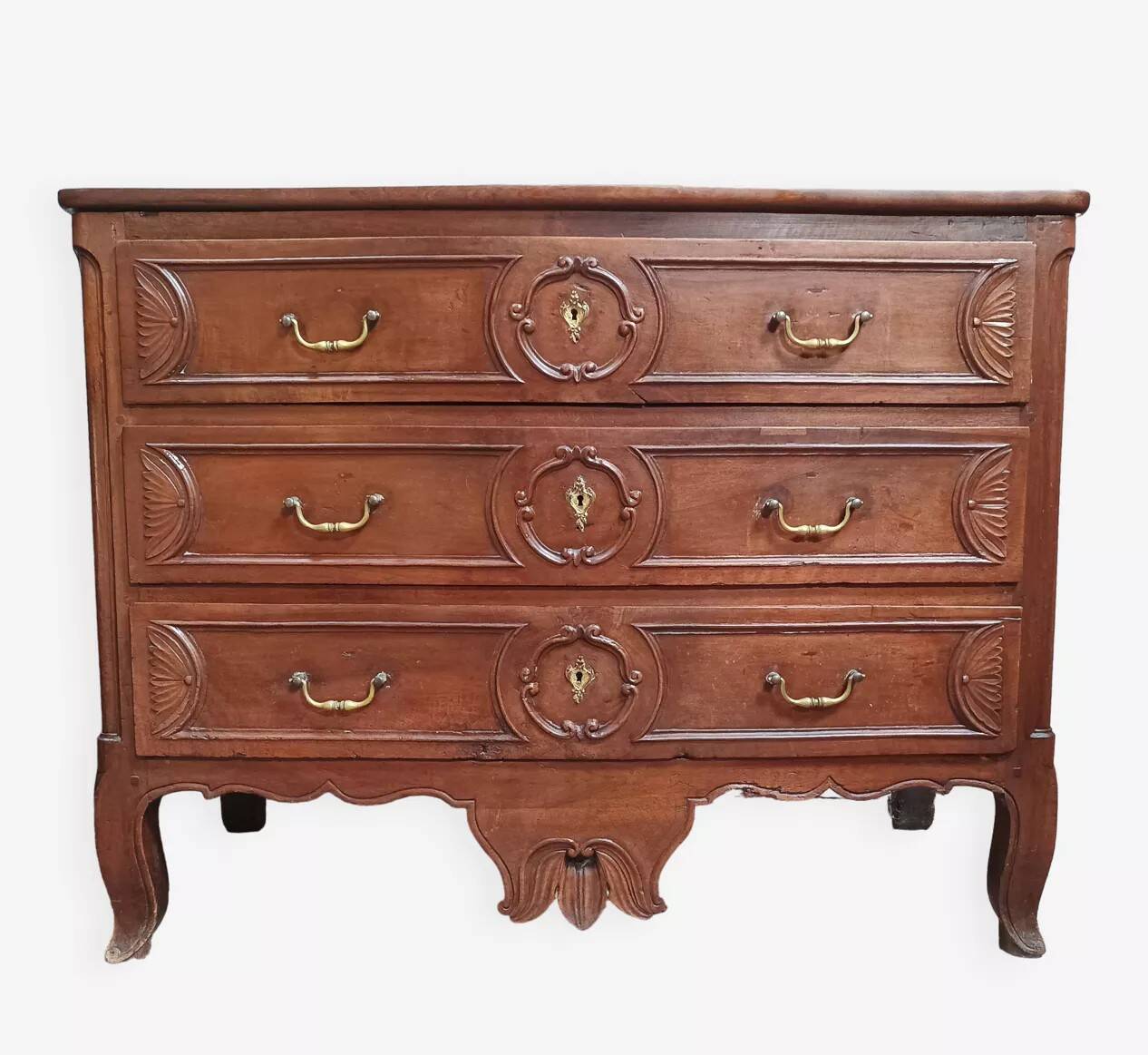 Louis XV walnut chest of drawers