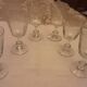 6 antique water glasses cut glass