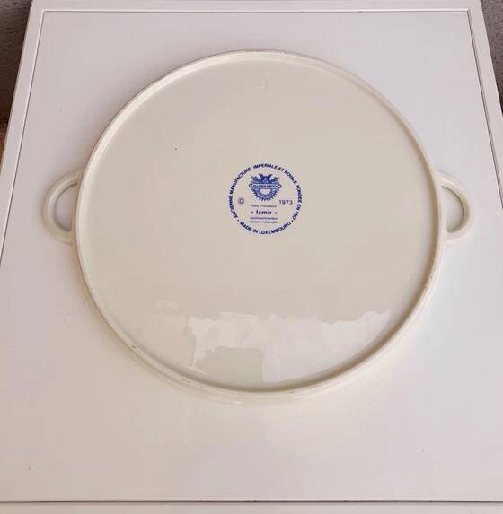 Plateau Villeroy et Boch, décor Izmir, 1973