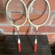 Vintage Badminton Racket Pair GEGE Plastic + Metal Child 70's #