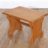 Vintage Scandinavian pine stool 1970s