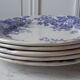 Lot de 5 assiettes plates Terre de Fer U&C Sarreguemines "Rubia" XIXème