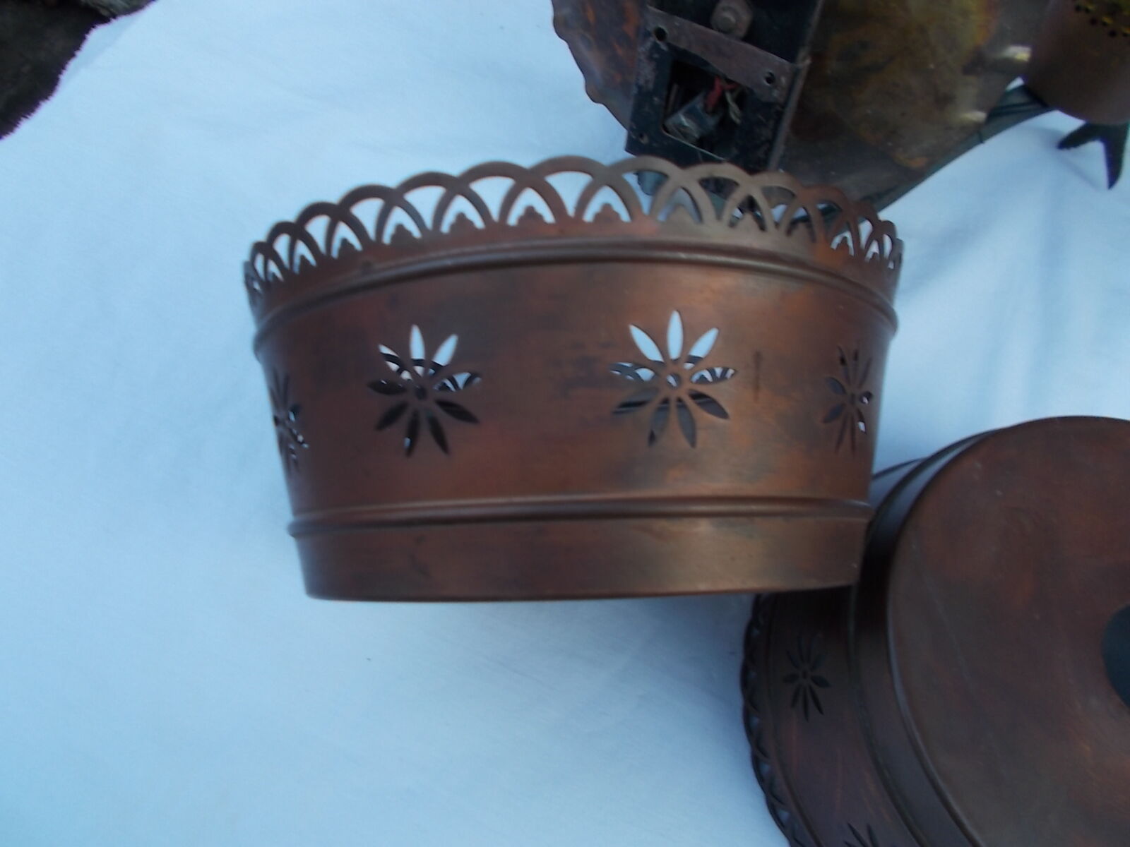 Paires d'appliques fer forgé et laiton