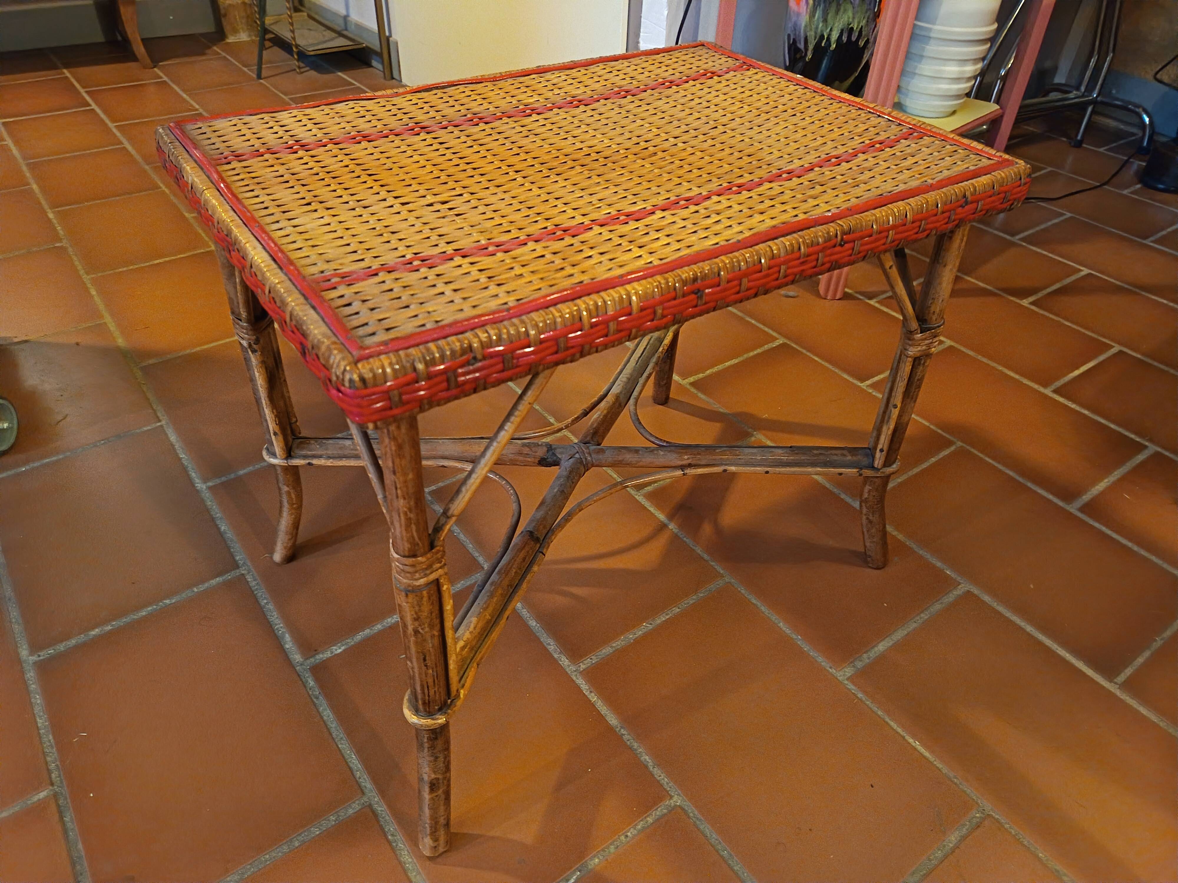 Rattan coffee table