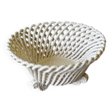 Antique twisted ceramic basket, 1930